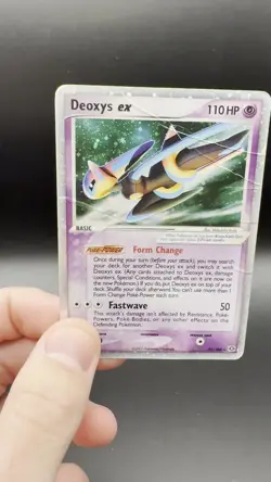 2005 Pokemon Emerald EX Deoxys EX Holo 93/106 Heavily Played / Damaged - Image 2