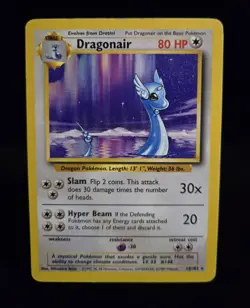 Pokemon TCG - DRAGONAIR - 18/102 - RARE - UNLIMITED - BASE SET (1999) - MP/LP - Image 1
