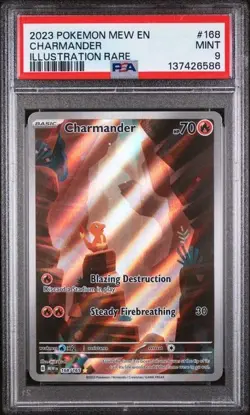 Pokemon - Charmander 168/165 Illustration Rare 151 PSA 9 - Image 1