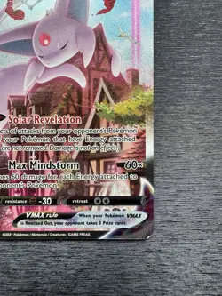 Pokemon TCG Espeon VMAX 270/264 Alternate Art Fusion Strike Secret Rare Damaged - Image 5