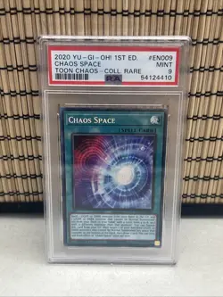 2020 YUGIOH CHAOS SPACE EN009 1ST ED COLLECTORS RARE MINT PSA 9 - Image 1
