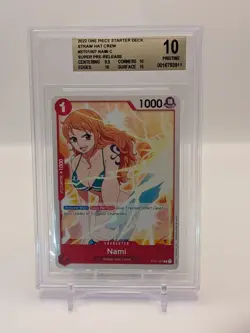 One Piece Nami ST01-007 Pre-Errata Starter Deck 1: Straw Hat Crew Regular BGS 10 - Image 1