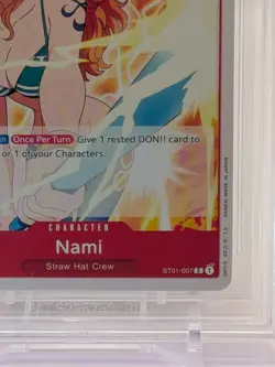 One Piece Nami ST01-007 Pre-Errata Starter Deck 1: Straw Hat Crew Regular BGS 10 - Image 5