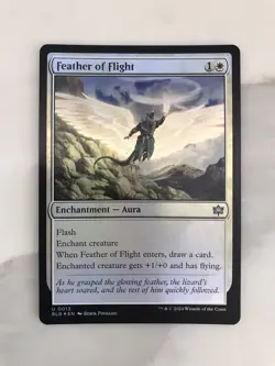 Feather of Flight Foil MTG Magic the Gathering Card NM Near Mint BLB - Image 1