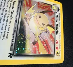 Dark Raichu Holo #83/82 Team Rocket Pokemon Card DMG *SWIRL* - Image 5
