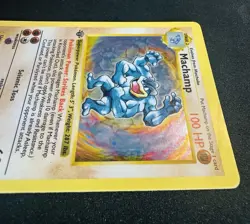 1st Edition Shadowless Machamp Holo #8/102 Base Set Pokemon Card DMG - Image 5