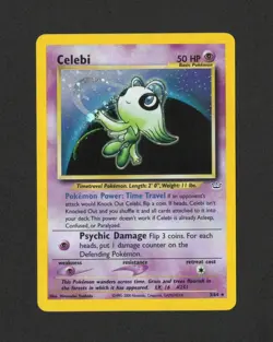 Neo Revelation Celebi Holo 3/64 WOTC Vintage Pokemon Card NM/M - Image 1