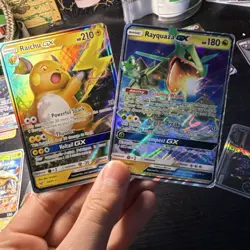 Pokemon TCG GX Holo Lot Rayquaza GX Guzzlord GX Turtonator GX Raichu GX 4 Cards - Image 3