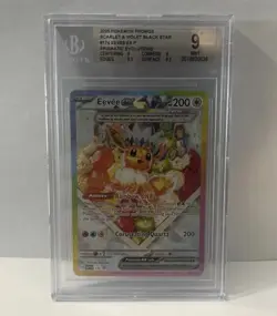 Pokemon TCG Prismatic Evolutions Eevee EX 174 Black Star Promo Card BGS 9 - Image 1