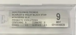 Pokemon TCG Prismatic Evolutions Eevee EX 174 Black Star Promo Card BGS 9 - Image 3