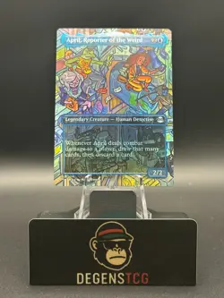 April, Reporter of the Weird (Borderless) Teenage Mutant Ninja Turtles Foil 0206 - Image 1