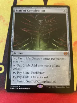 Phyrexia: All Will Be One 242 Regular Mythic MTG Staff of Compleation - Image 1