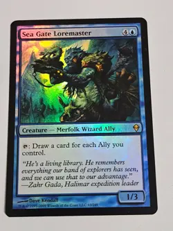 1x Foil - Sea Gate Loremaster - Zendikar - MTG - Magic the Gathering Ex-NM - Image 1