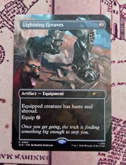 MTG Lightning Greaves Borderless Fallout Secret Lair NM - Image 1