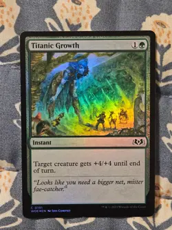 Titanic Growth FOIL 191 Wilds of Eldraine MTG Magic - Image 1