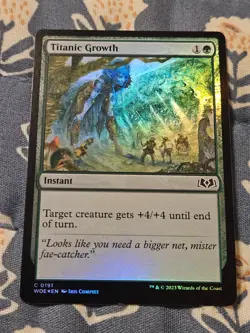 Titanic Growth FOIL 191 Wilds of Eldraine MTG Magic - Image 2