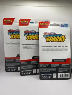 (x3) Pokemon TCG Surging Sparks (Arcanine) Checklane Blister Booster Pack SEALED - Image 2