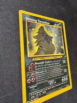 Shining Tyranitar - 113/105 - Pokemon Neo Destiny Holo Rare Card - Great Copy - Image 3
