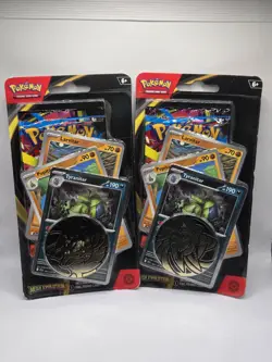 (4) Pokemon TCG Mega Evolution Pack Tyranitar Check Lane Booster Lot of 4 Packs - Image 1