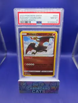 PSA 8 Radiant Charizard Crown Zenith 20/159 Pokemon TCG - Image 1