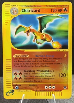 Pokemon Expedition Base Set Charizard 40/165 Non-Holo Rare E-Reader - Image 1