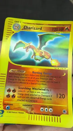 Pokemon Expedition Base Set Charizard 40/165 Non-Holo Rare E-Reader - Image 2