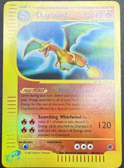 Pokemon Expedition Base Set Charizard 40/165 Non-Holo Rare E-Reader - Image 5