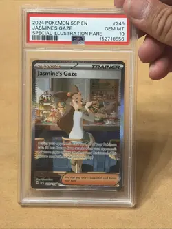 Pokemon Jasmine's Gaze Surging Sparks Special Illustration Rare #245 PSA 10 - Image 2