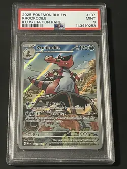2025 Pokemon Krookodile Illustration Rare PSA 9 #137 - Image 1