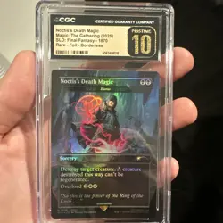 MTG Noctis's Death Magic Foil Secret Lair x Final Fantasy 1870 CGC Pristine 10 - Image 1