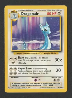1999 Pokemon Base Set Dragonair 18/102 NM/M L4 - Image 1