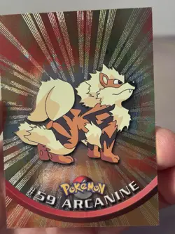 1999 topps pokemon animated series Mint condition Growlithe & Arcanine holo-foil - Image 5
