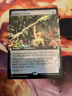 Staff of Titania (Extended Art) -Foil Near Mint MTG Commander: The Brothers' War - Image 1