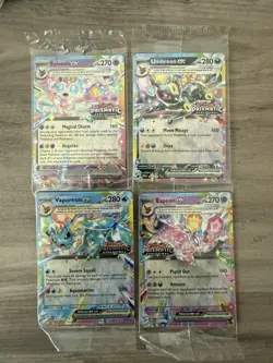 Pokemon Prismatic Stamped Card Lot - Sylveon, Umbreon, Vaporeon, Espeon (Sealed) - Image 1