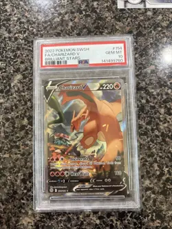 PSA 9 Charizard V 154/172 Alternate Art Brilliant Stars Ultra Rare Pokemon Card - Image 1