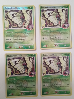 4 BRAND NEW POKEMON BUTTERFREE 17/147TCG 3 LEAGUE PROMO CARDS - Image 1