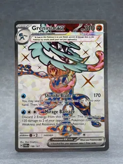 Pokemon - 198/167 Greninja ex SV06 Twilight Masquerade Ultra Rare Holo Full Art - Image 1