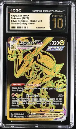 RAYQUAZA VMAX TG29 Silver Tempest Trainer Gallery Holo Pokemon CGC 10 Pristine - Image 1