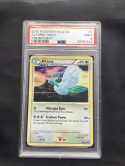 Pokemon Cards: HGSS Triumphant Rare Holo: Altaria 2/102 PSA 9 - Image 1