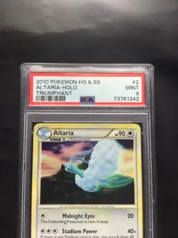 Pokemon Cards: HGSS Triumphant Rare Holo: Altaria 2/102 PSA 9 - Image 3