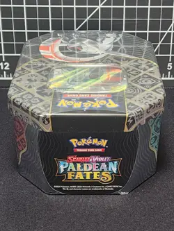 Pokemon TCG Scarlet & Violet Paldean Fates Iron Treads Ex Tin - Factory Sealed - Image 3