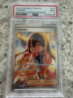 CARMINE 2024 POKEMON TWILIGHT MASQUERADE 217/167 SPECIAL ILLUSTRATION RARE PSA 9 - Image 2