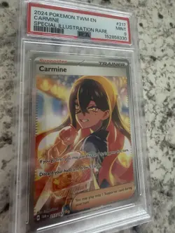 CARMINE 2024 POKEMON TWILIGHT MASQUERADE 217/167 SPECIAL ILLUSTRATION RARE PSA 9 - Image 3
