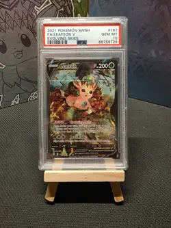 2021 Pokemon SWSH Evolving Skies Leafeon V 167/203 PSA 10 Gem Mint Alt Art - Image 1