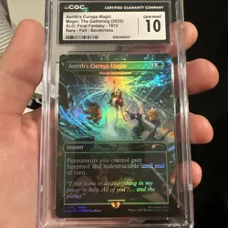 MTG Aerith's Curaga Magic (Rainbow Foil) Secret Lair x Final Fantasy 1872 CGC 10 - Image 1