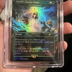 MTG Aerith's Curaga Magic (Rainbow Foil) Secret Lair x Final Fantasy 1872 CGC 10 - Image 2