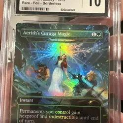 MTG Aerith's Curaga Magic (Rainbow Foil) Secret Lair x Final Fantasy 1872 CGC 10 - Image 5