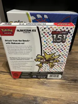 Pokemon TCG Scarlet and Violet - 151 Alakazam ex Collection Box - 4 Packs 820650855269 - Image 2