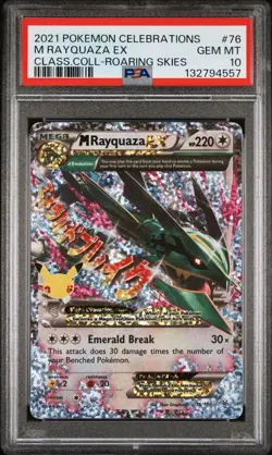 2021 Pokemon Celebrations Roaring Skies Mega Rayquaza Ex PSA 10 - Image 1