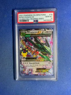 2021 Pokemon Celebrations Mega M Rayquaza EX #76/108 PSA 10 Classic Collection - Image 1